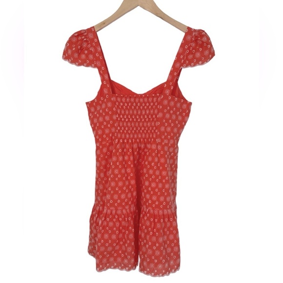 NWT Betsey Johnson Ditsy Eyelet Milk Maid Bustier Mini Dress Duberry - Picture 4 of 13